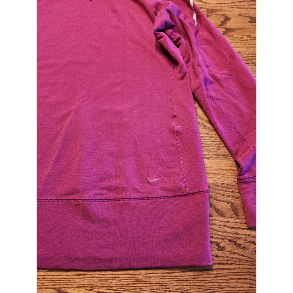 Nike Dri-Fit Hoodie Womens XL Magenta Pink Wool Blend Running‎ Sweatshirt - Picture 2 of 11